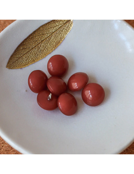 Halfronde knop met staart - Terracotta