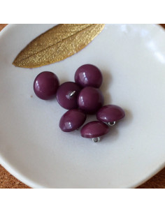 Halfronde knop met staart - Paars