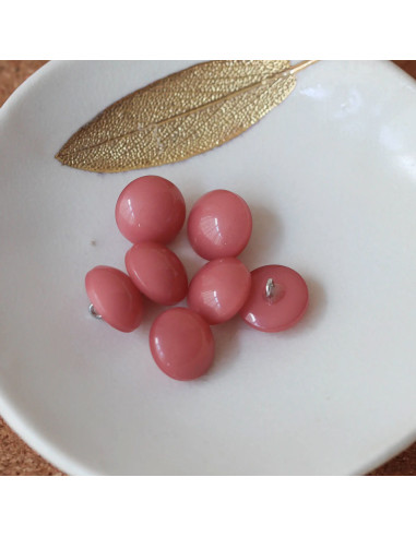 Halfronde knop met staart - Oudroze