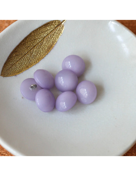 Halfronde knop met staart - Lila