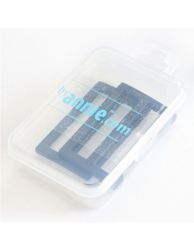 Set van 2 schuifgespen 22 x 38 mm zwart