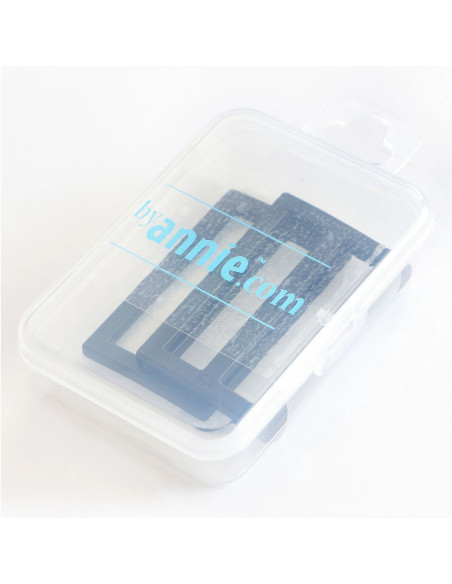Set van 2 schuifgespen 22 x 38 mm zwart