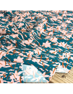 Viscose popeline stof Petrolblauw krijt - Églantine & Zoé