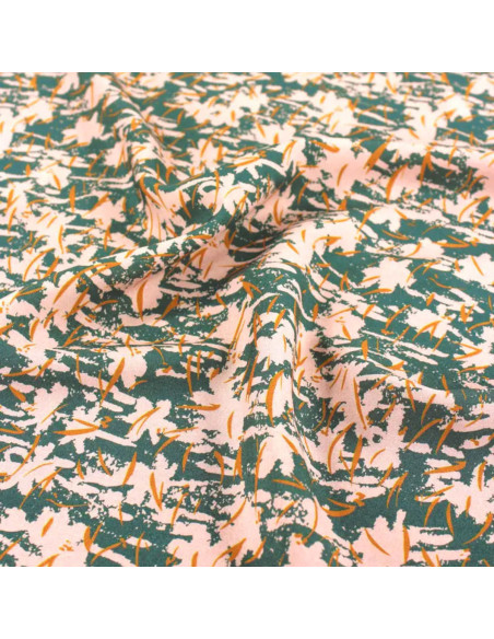 Viscose popeline stof Krijt eucalyptus - Églantine & Zoé