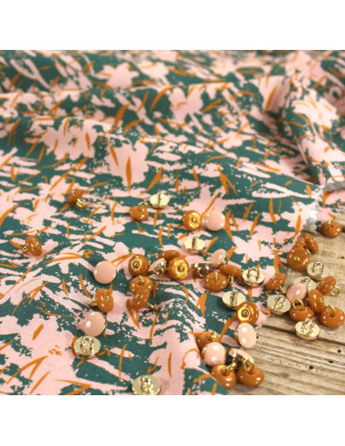 Viscose popeline stof Krijt eucalyptus - Églantine & Zoé
