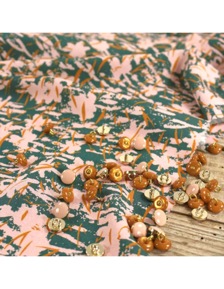 Viscose popeline stof Krijt eucalyptus - Églantine & Zoé