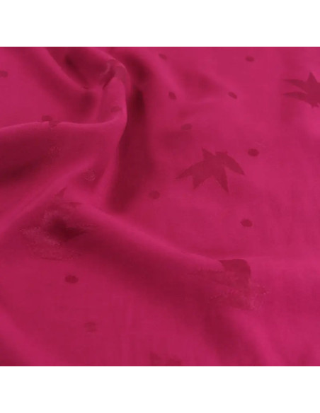Viscose jacquard stof Streli magenta roze - Églantine & Zoé