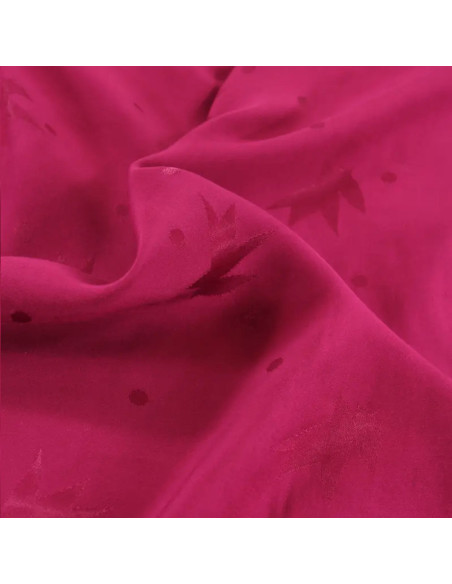 Viscose jacquard stof Streli magenta roze - Églantine & Zoé