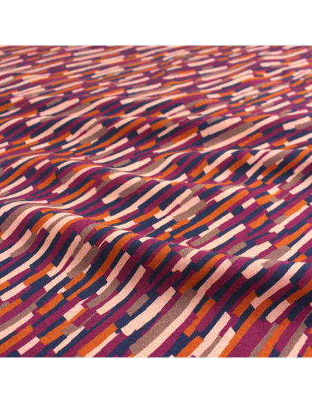 Viscose popeline stof Roc blauw - Églantine & Zoé