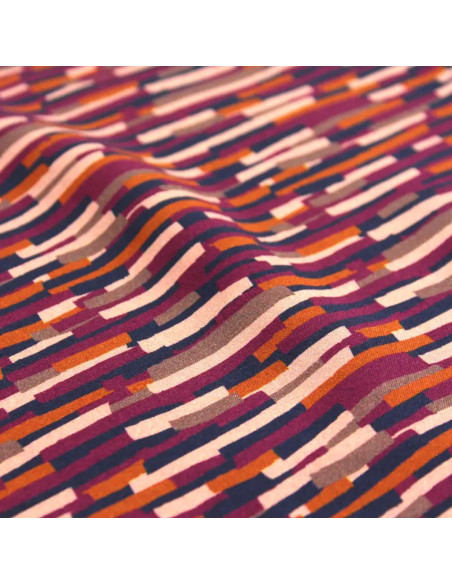 Viscose popeline stof Roc blauw - Églantine & Zoé