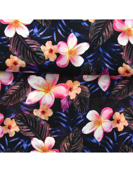 Polyester voile stof - Jungle night