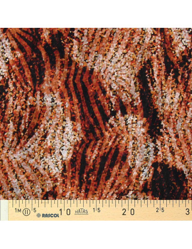 Polyester voile stof - Oker zebra