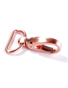 Metalen musketon 25 mm - Roségoud