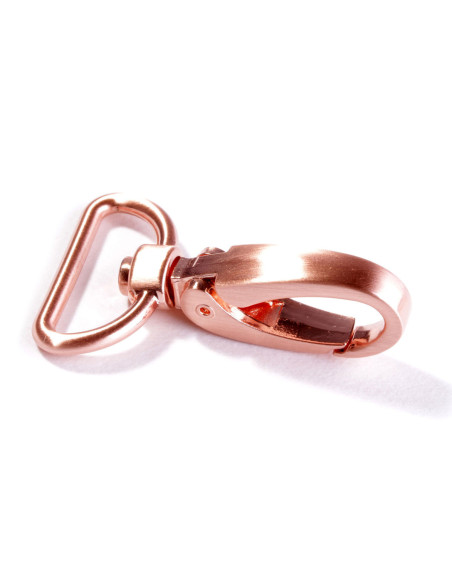 Metalen musketon 25 mm - Roségoud