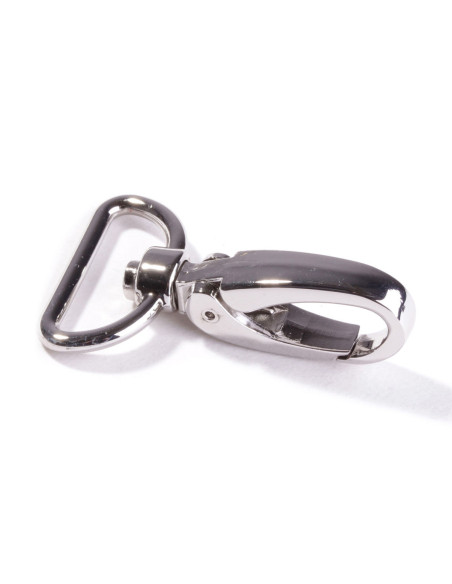 Metalen musketon 25 mm - Zilver