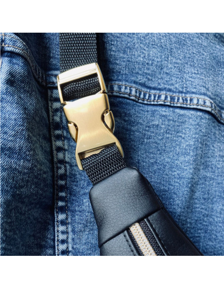 Metalen bananengesp 25 mm - Goud