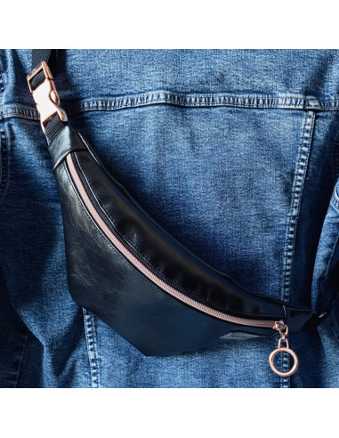 Metalen bananengesp 25 mm - Roségoud