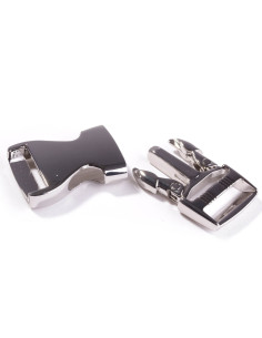 Metalen bananengesp 25 mm - Zilver