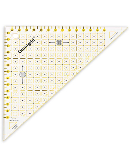 Omnigrid rechthoekige driehoek liniaal 1/2 vierkanten