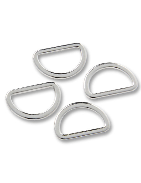 Doos met 4 D-ringen - Zilver 20 mm