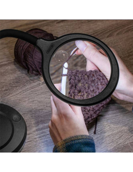 Ultra heldere bureaulamp met loep Carson Optical