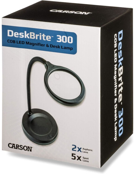 Ultra heldere bureaulamp met loep Carson Optical