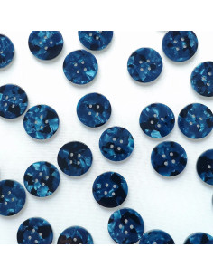 Kaart met 6 knopen van biohars 25 mm 4 gaten - Nightshade 2