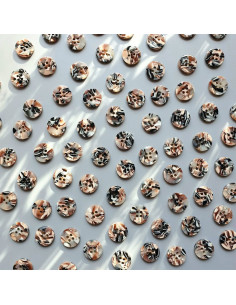 Pakket van 15 knopen in biohars 15 mm 4 gaten - Graniet 2