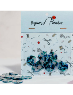 Pakket van 10 knopen in biohars 20 mm 4 gaten - Subliem