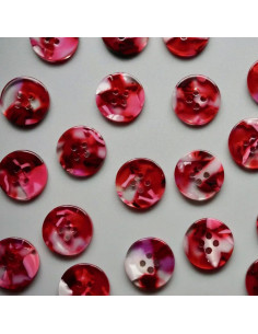Pakket van 15 knopen in biohars 15 mm 4 gaten - Cherry Bomb 2