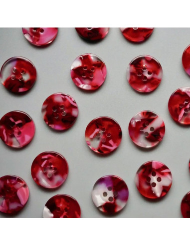 Pakket van 15 knopen in biohars 15 mm 4 gaten - Cherry Bomb
