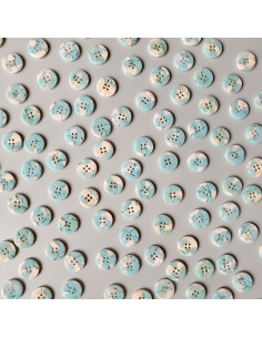 Pakket van 15 knopen in biohars 15 mm 4 gaten - Bliss 2