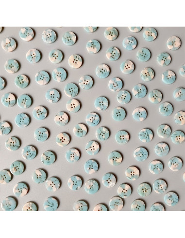 Pakket van 15 knopen in biohars 15 mm 4 gaten - Bliss