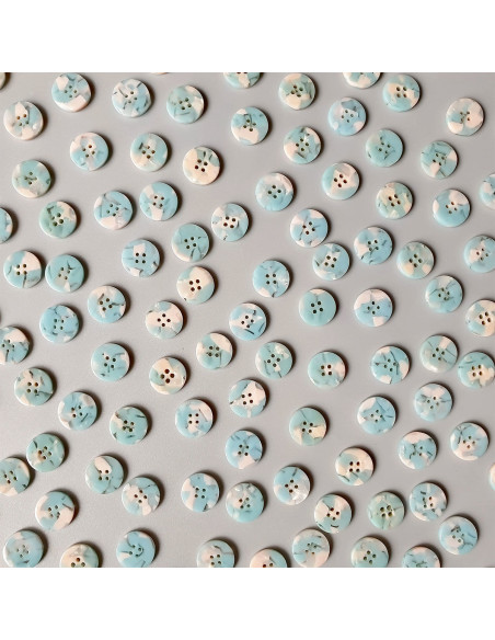 Pakket van 15 knopen in biohars 15 mm 4 gaten - Bliss