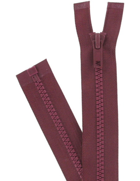 Synthetische deelbare rits - Bordeaux