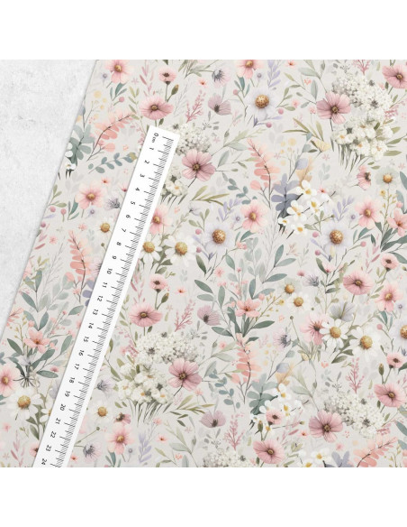 Premium katoenen stof - Delicate bloem
