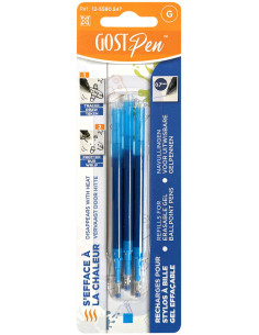 Set van 3 navullingen voor uitwisbare warmtegevoelige balpennen - Turquoise