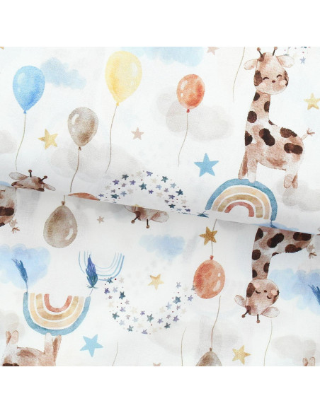 Katoenen popeline stof - Giraffe