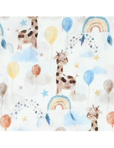 Katoenen popeline stof - Giraffe 2