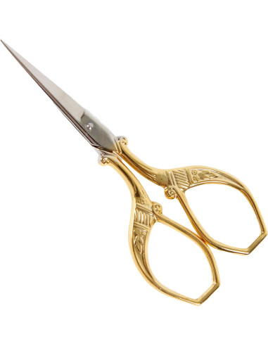Gouden pauw borduurschaar DMC 9 cm