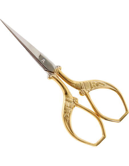 Gouden pauw borduurschaar DMC 9 cm