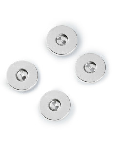 Set van 3 magnetische knopen om te naaien - Zilver 2