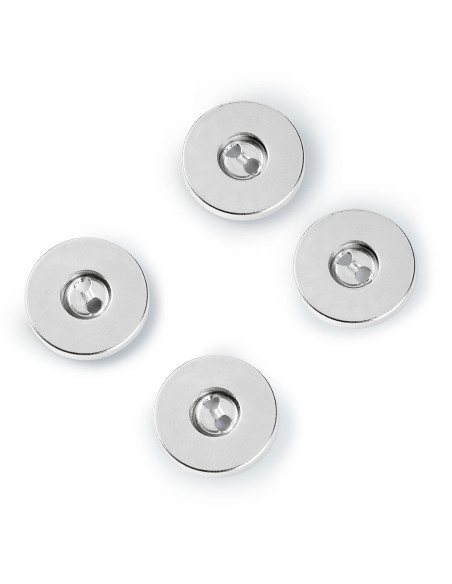 Set van 3 magnetische knopen om te naaien - Zilver