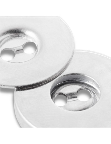 Set van 3 magnetische knopen om te naaien - Zilver