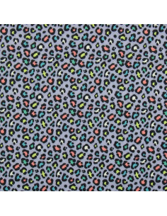 Lycra badpakstof - Paarse luipaardprint 2