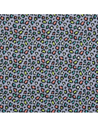Lycra badpakstof - Paarse luipaardprint