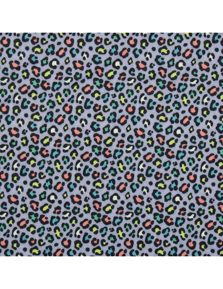 Lycra badpakstof - Paarse luipaardprint