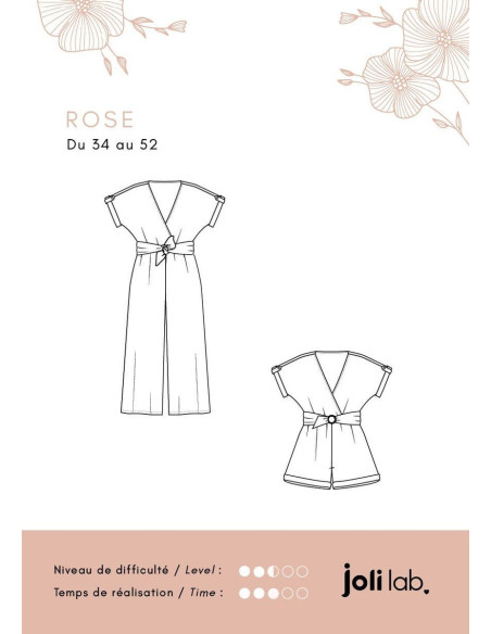 Roze jumpsuit patroon - Joli Lab
