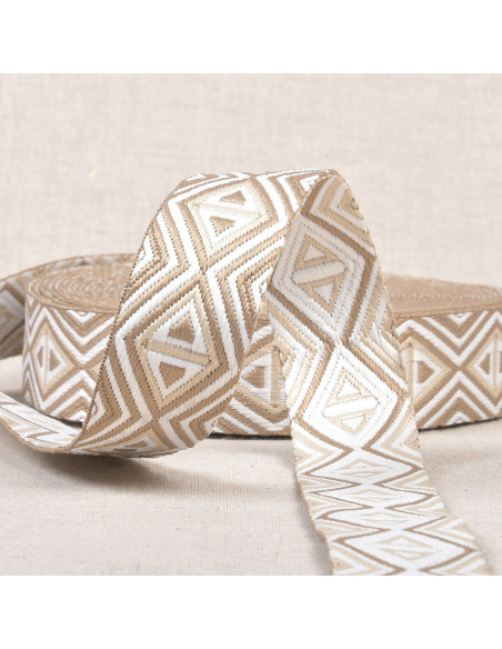 Riem met ruiten - Beige