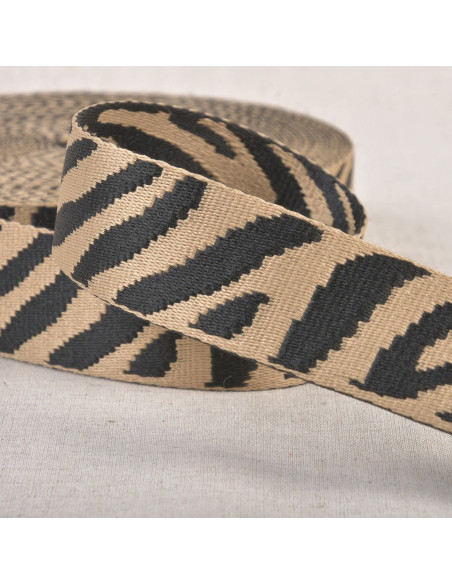 Dierenriem - Beige en zwarte zebra